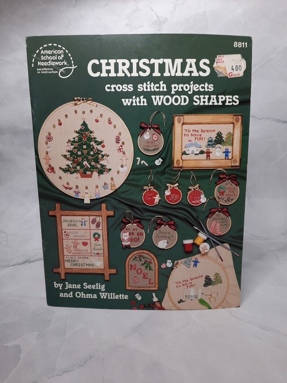 1987 American School of Needlework Christmas Cross Stitch Projects w Wood Shapes